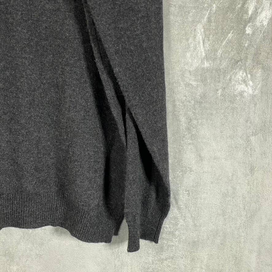 CLUB ROOM Men's Charcoal Cashmere V-Neck Long-Sleeve Pullover Sweater SZ L