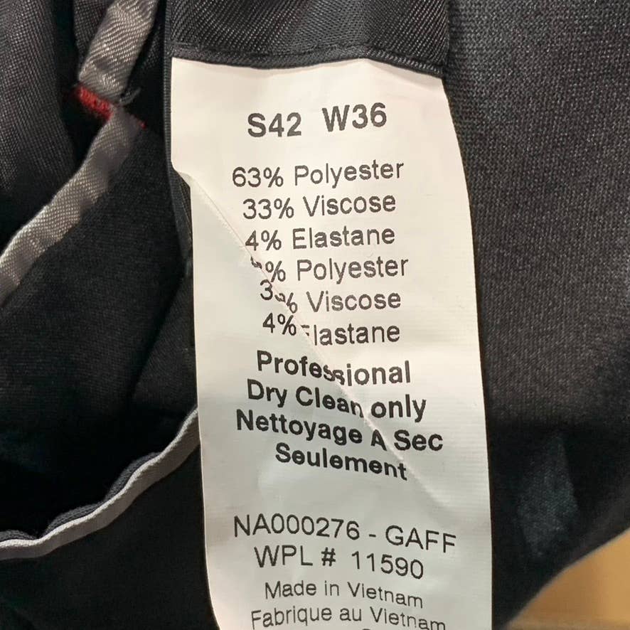 NAUTICA Men's Charcoal Short Modern-Fit Two-Button Bi-Stretch Suit Jacket SZ 42S