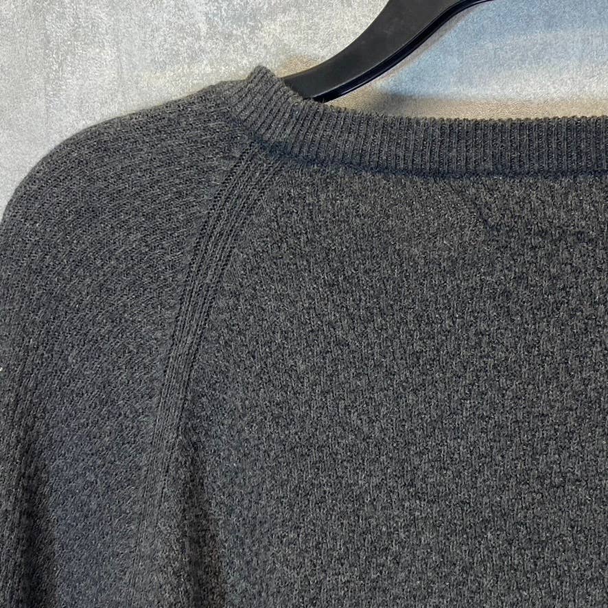 NORDSTROM Men's Grey Charcoal Heather Knit Pullover Crewneck Sweater SZ XL