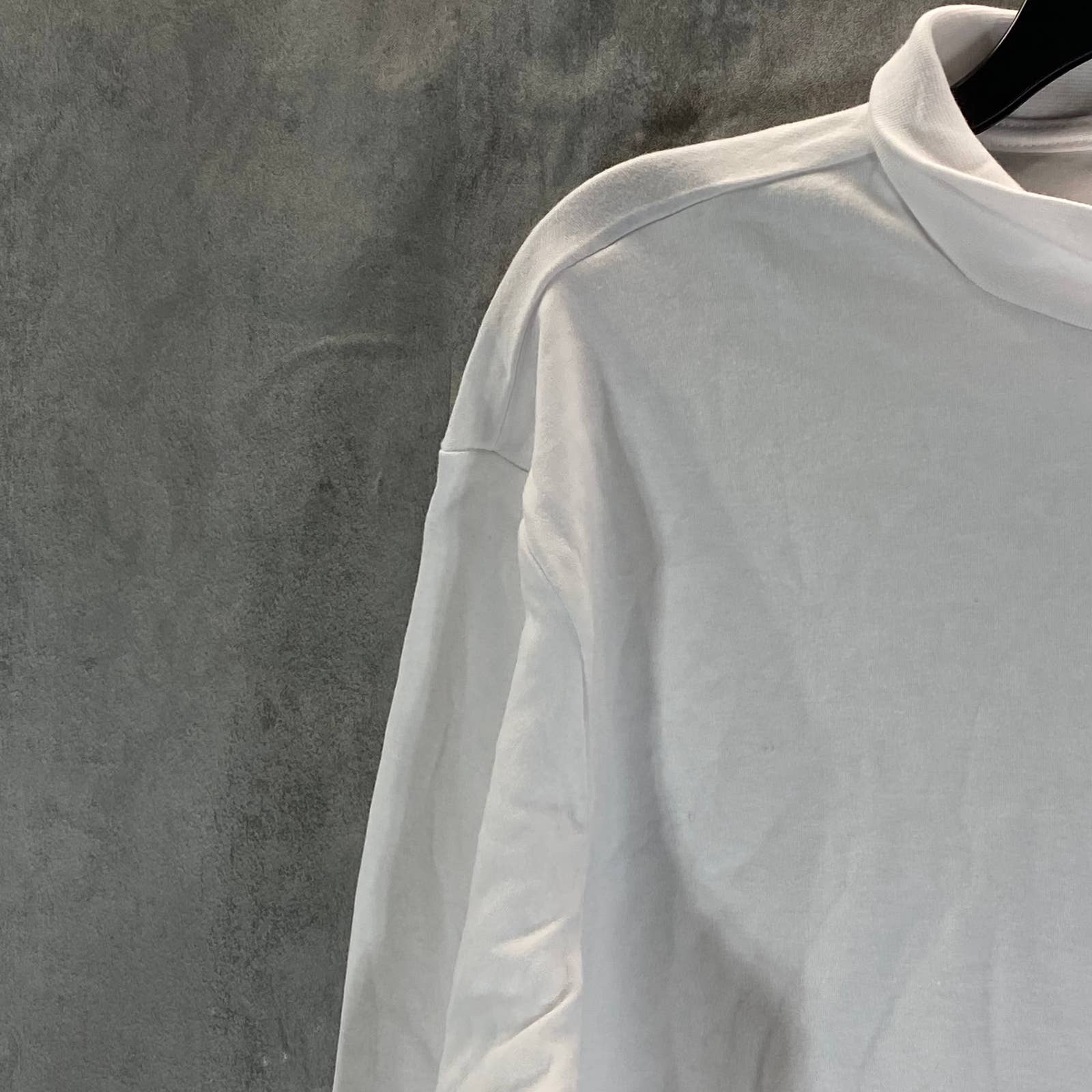 CLUB ROOM Men's White Solid Mock-Neck Long-Sleeve Pullover Shirt SZ XL
