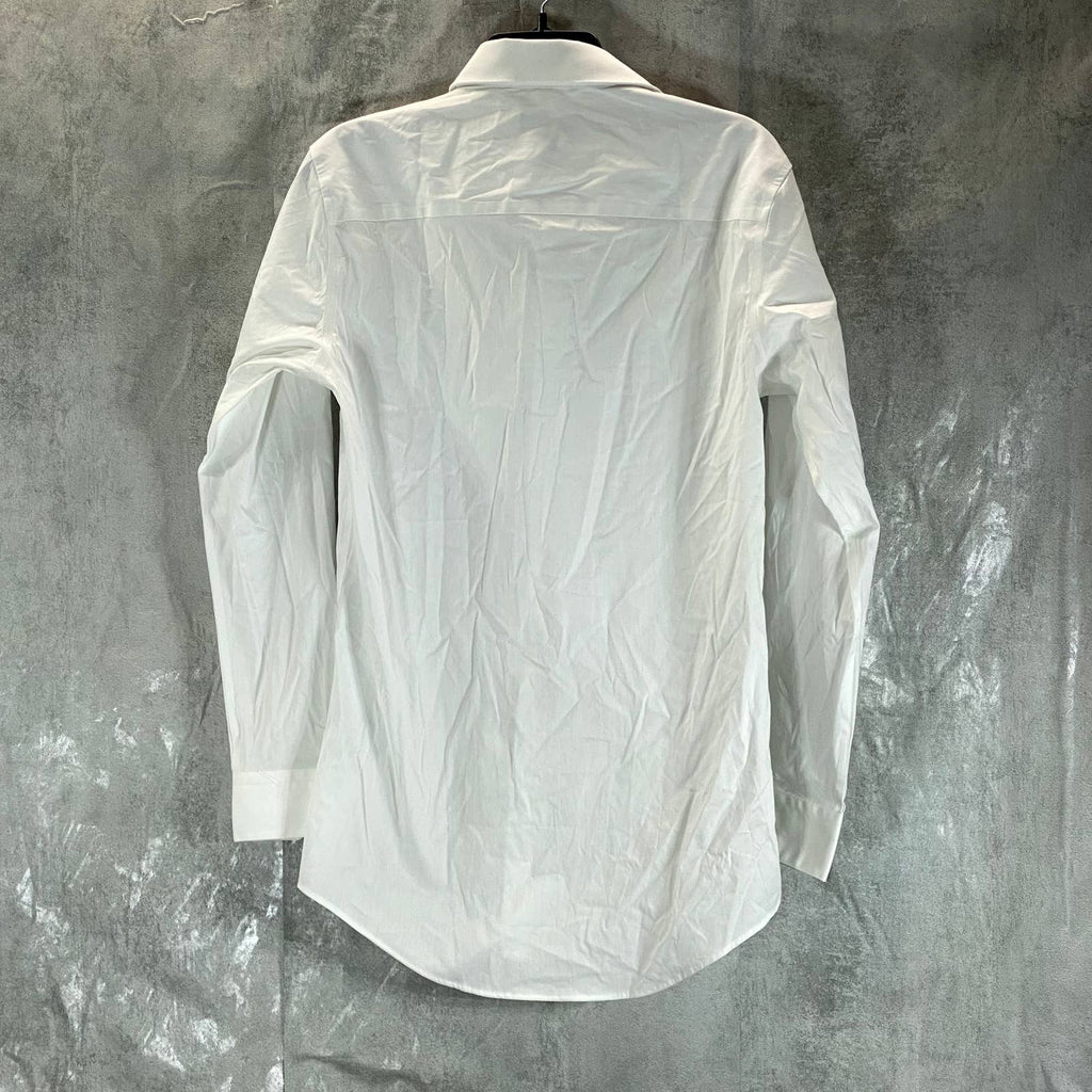 ALFANI Men's White Slim-Fit 2-Way Stretch Button-Up Long-Sleeve Dress Shirt SZ S