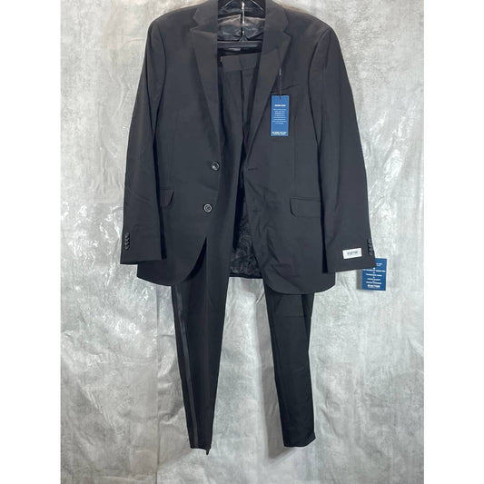 REACTION KENNETH COLE Men's Black Solid Techni-Cole Slim-Fit Suit SZ 38R