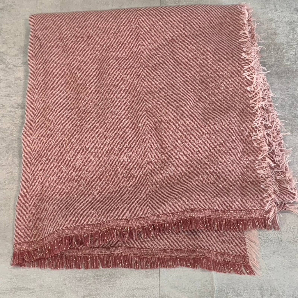 INC INTERNATIONAL CONCEPTS Women's Wine Two-Tone Shine Scarf SZ OS