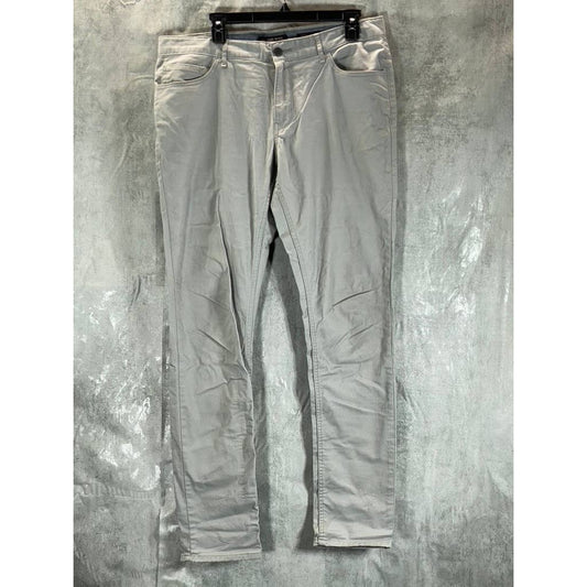 MICHAEL KORS Men's Rock Grey Parker Slim-Fit Stretch Flat Front Pants SZ 34X34