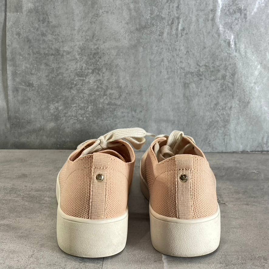 CHARTER CLUB Women's Pink Fabric Linniee Lace-Up Round-Toe Sneakers SZ 7.5