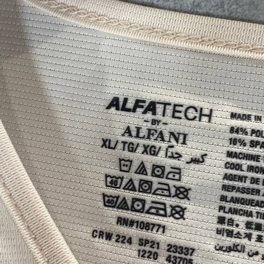 ALFANI ALFATECH Men's Beige Crewneck Short-Sleeve T-Shirt SZ XL