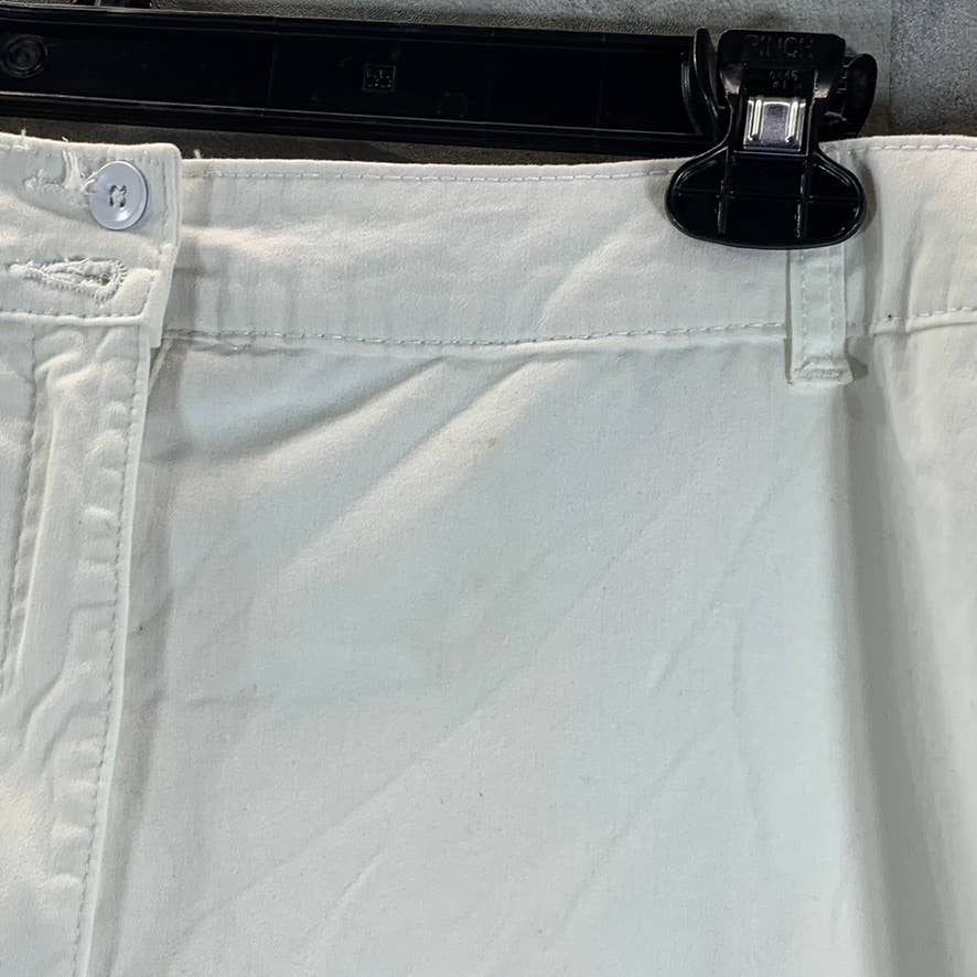 KAREN SCOTT Women's Plus Bright White Comfort-Waist Capri Pants SZ 22W