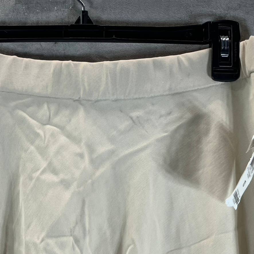 ALFANI Women's Oatmeal Elastic Waist Pocketed Pull-On Midi Skirt SZ 10