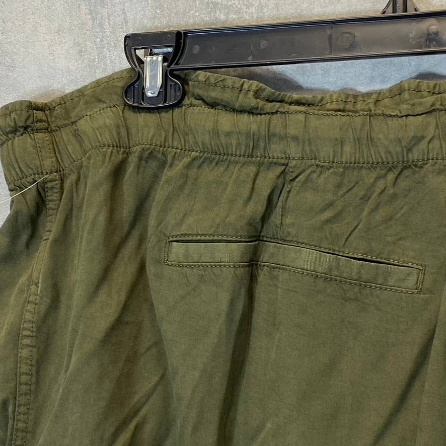 SANCTUARY Women's Plus Size Olive Drawstring Tie Pull-On Lightweight Shorts SZ3X