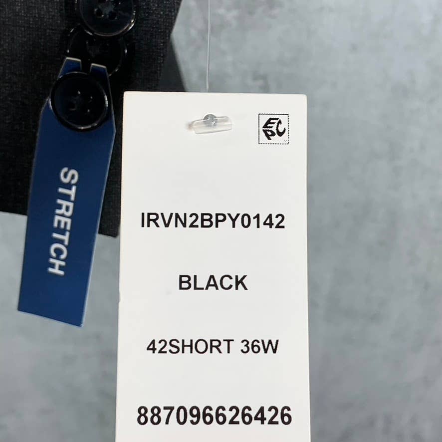 IZOD Men's Solid Black Short Classic-Fit Two-Button Suit Jacket SZ 42S