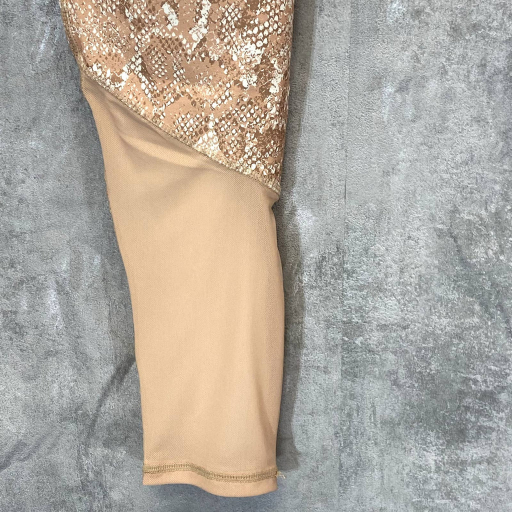 BCBMAXAZRIA Women's Pink Snake Print Stretch High-Rise Pull-On Ankle Leggings SZ M
