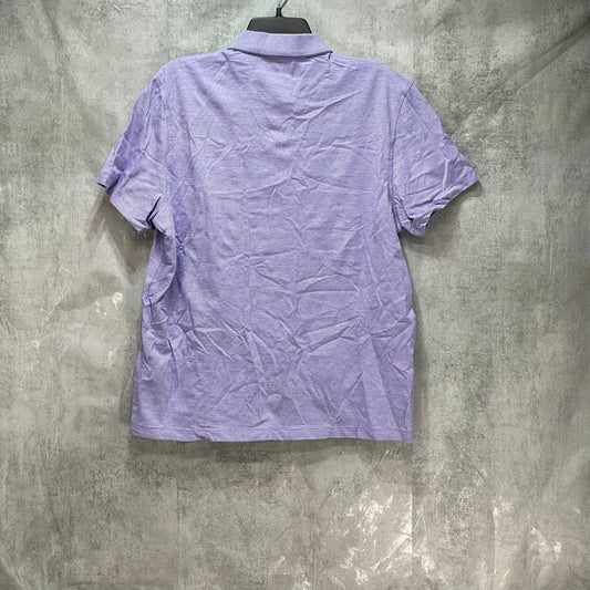 ALFANI Purple Stretch Short Sleeve Polo Shirt SZ L