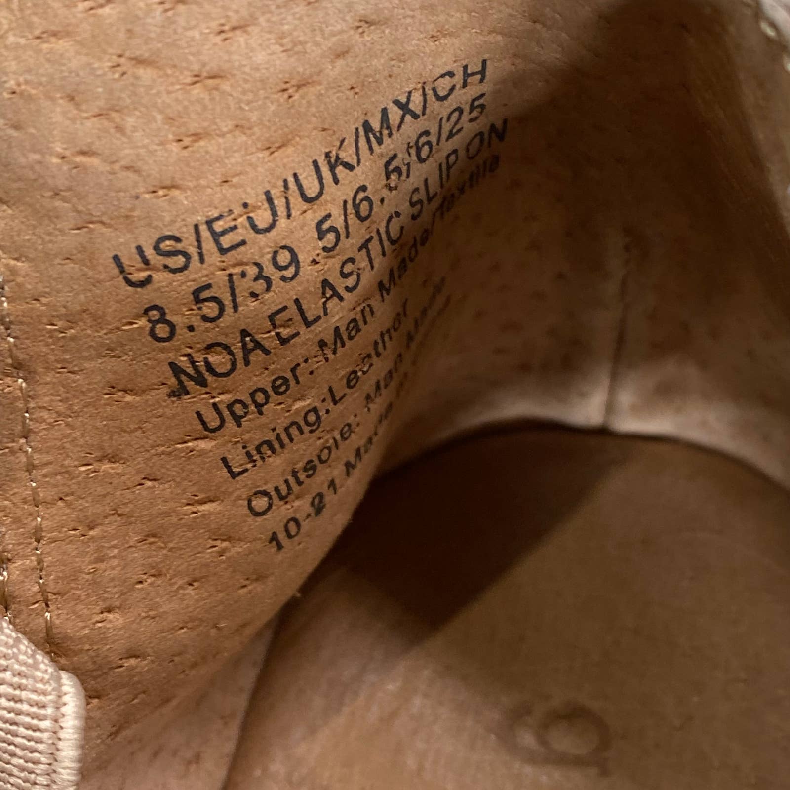 GENTLE SOULS By Kenneth Cole Women's Natural Noa Elastic Slip-On Sandals SZ 8.5