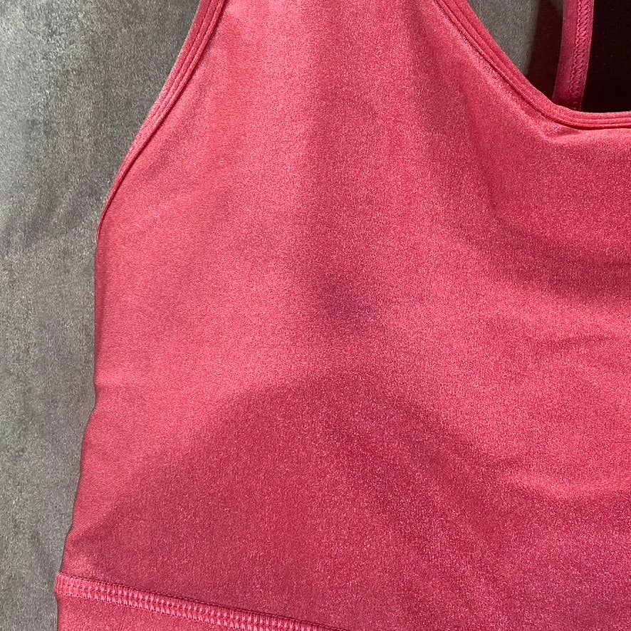 DKNY SPORT Women's Calypso High-Shine Low-Impact Lightweight Racerback Sports