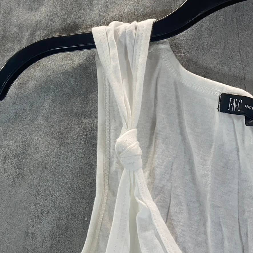 INC INTERNATIONAL CONCEPTS Women's Bright White Knotted-Strap Tank Top SZ S