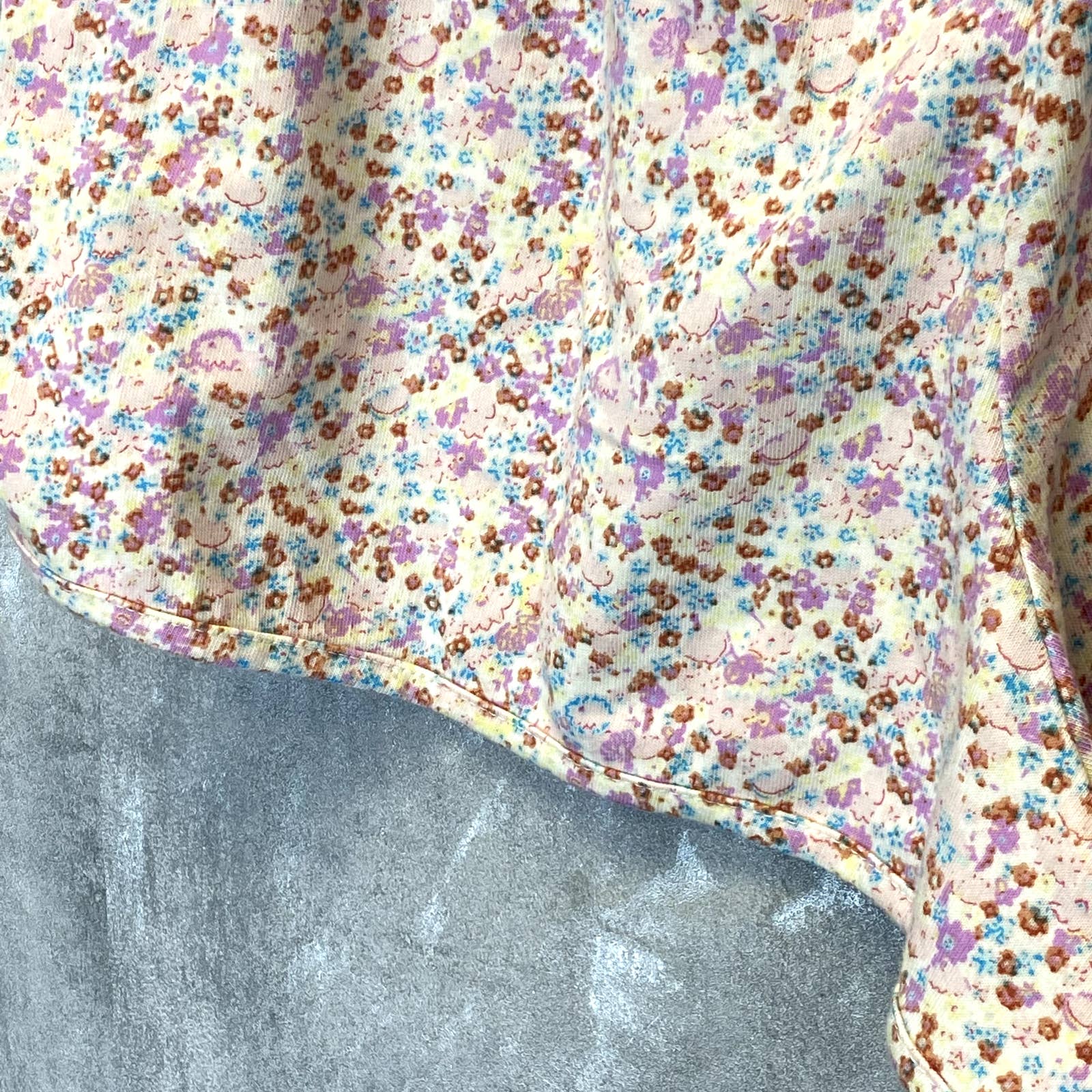 ABOUND Pink-Ivory Maeisy Ditsy Dolphin Hem Elastic Waist Pull-On Shorts SZ XXS