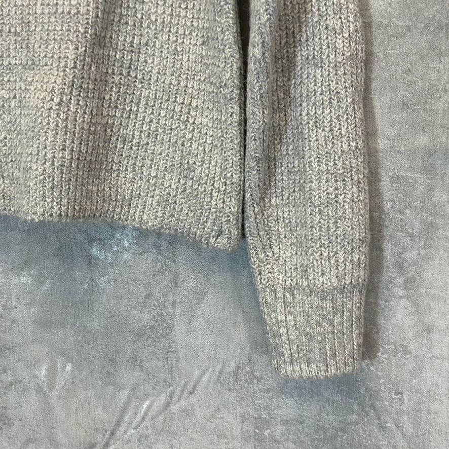 BP. Women's Grey Medium Heather Weekend V-Neck Long Sleeve Rib Knit Sweater SZ XXS