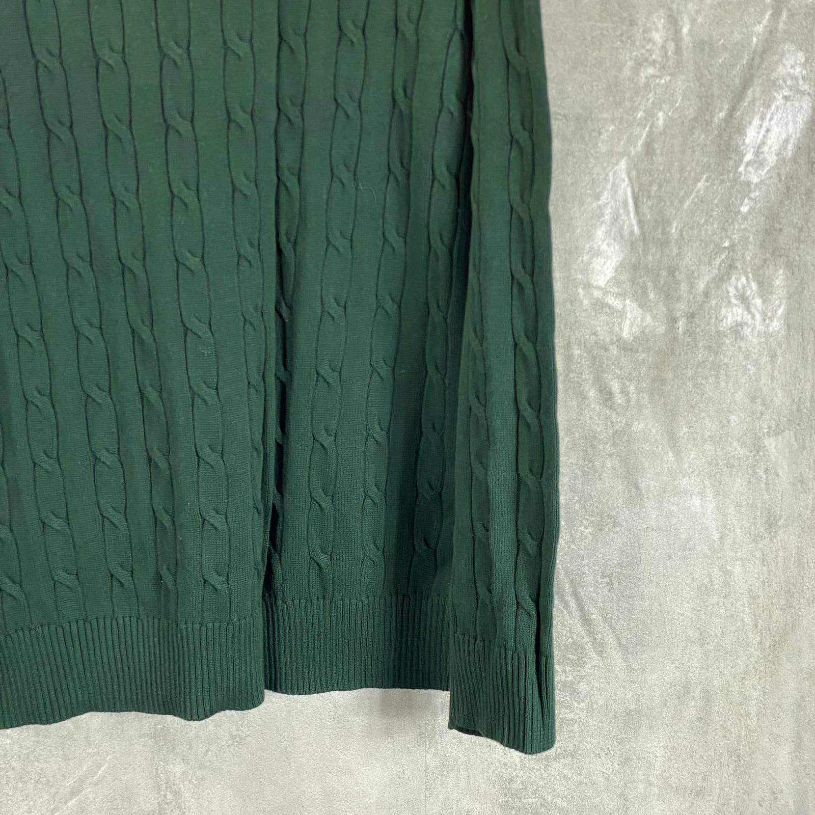 CLUB ROOM Men's Pine Grove Cable Knit Quarter-Zip Pullover Sweater SZ XL