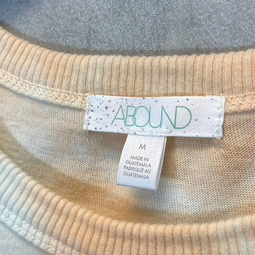 ABOUND Women's Blue-Orange Tie-Dye Raw Hem Crewneck T-Shirt SZ M