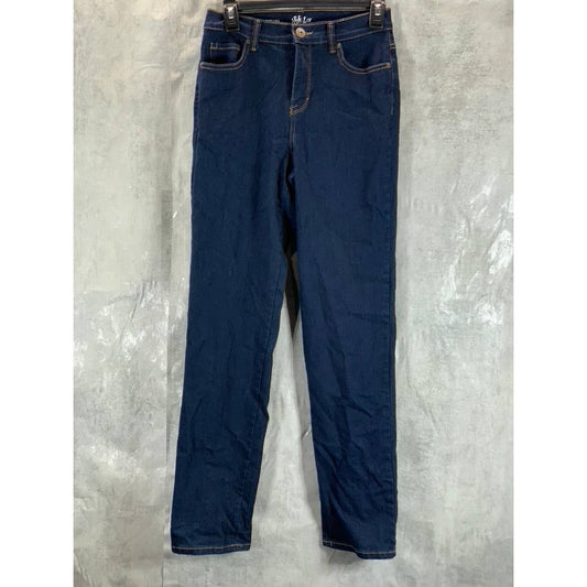 STYLE & CO Women's Dark Blue Natural Straight-Leg Denim Jeans SZ 4