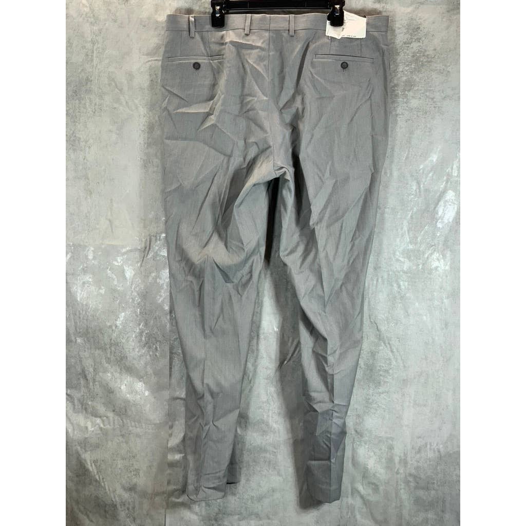 MARC NEW YORK Men's Light Grey Sharkskin Modern-Fit Suit Pants SZ 39X32