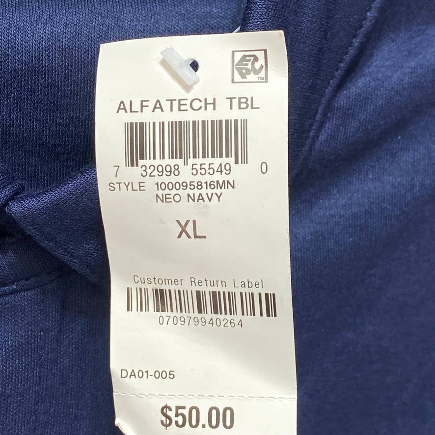 ALFANI Navy AlfaTech Stretch Solid Short Sleeve Polo Shirt SZ XL
