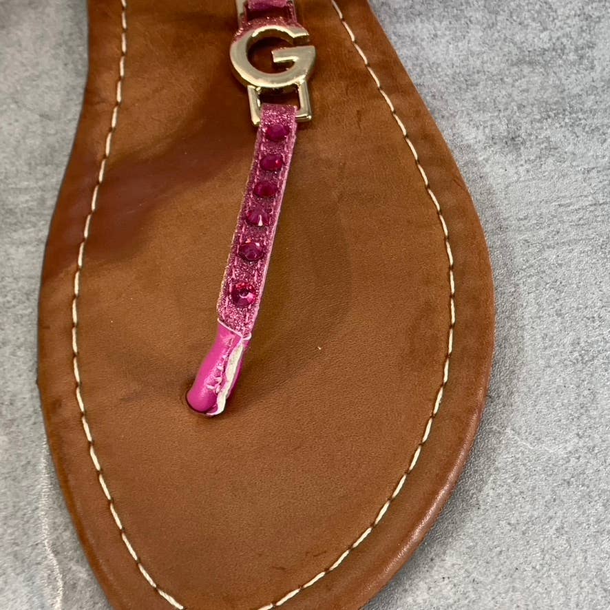GBG LOS ANGELES Women's Pink Blossom Strappy Flat Sandals SZ 7.5