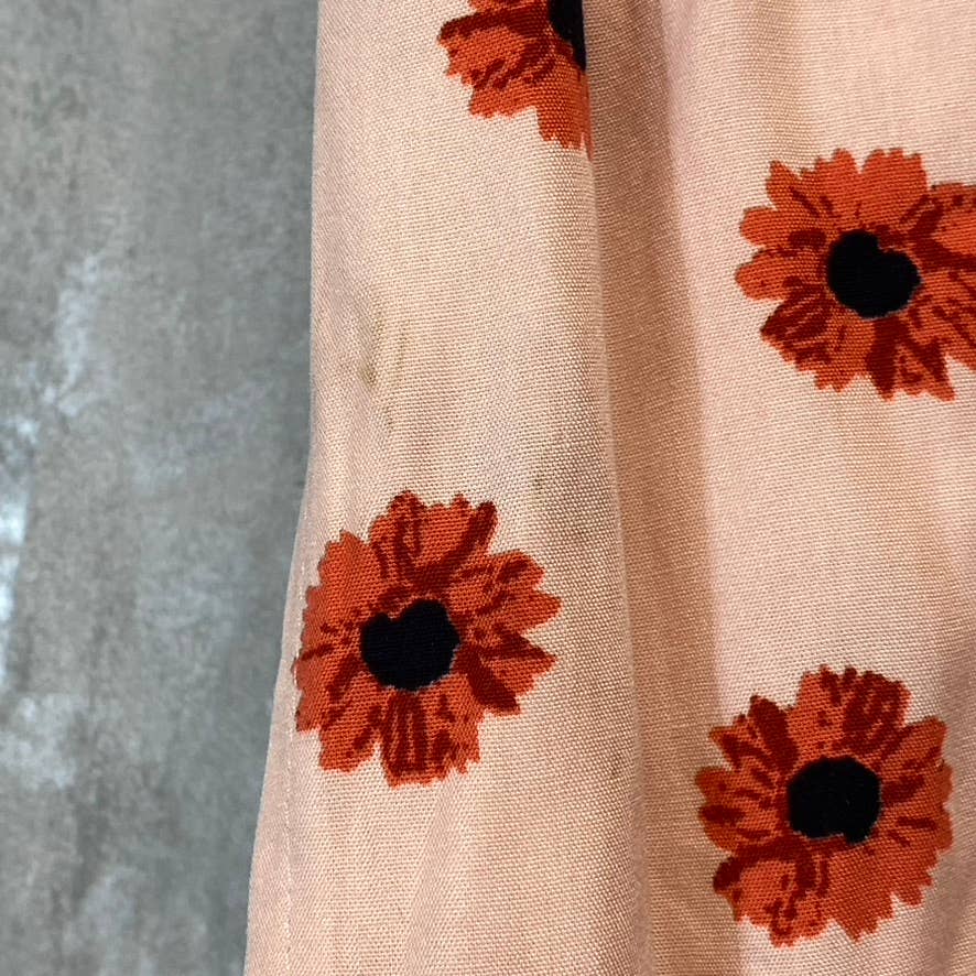 ABOUND Women's Pink Daisy Dots Easy Flowy Lightweight Elastic Waist Pull-On Shorts SZ M