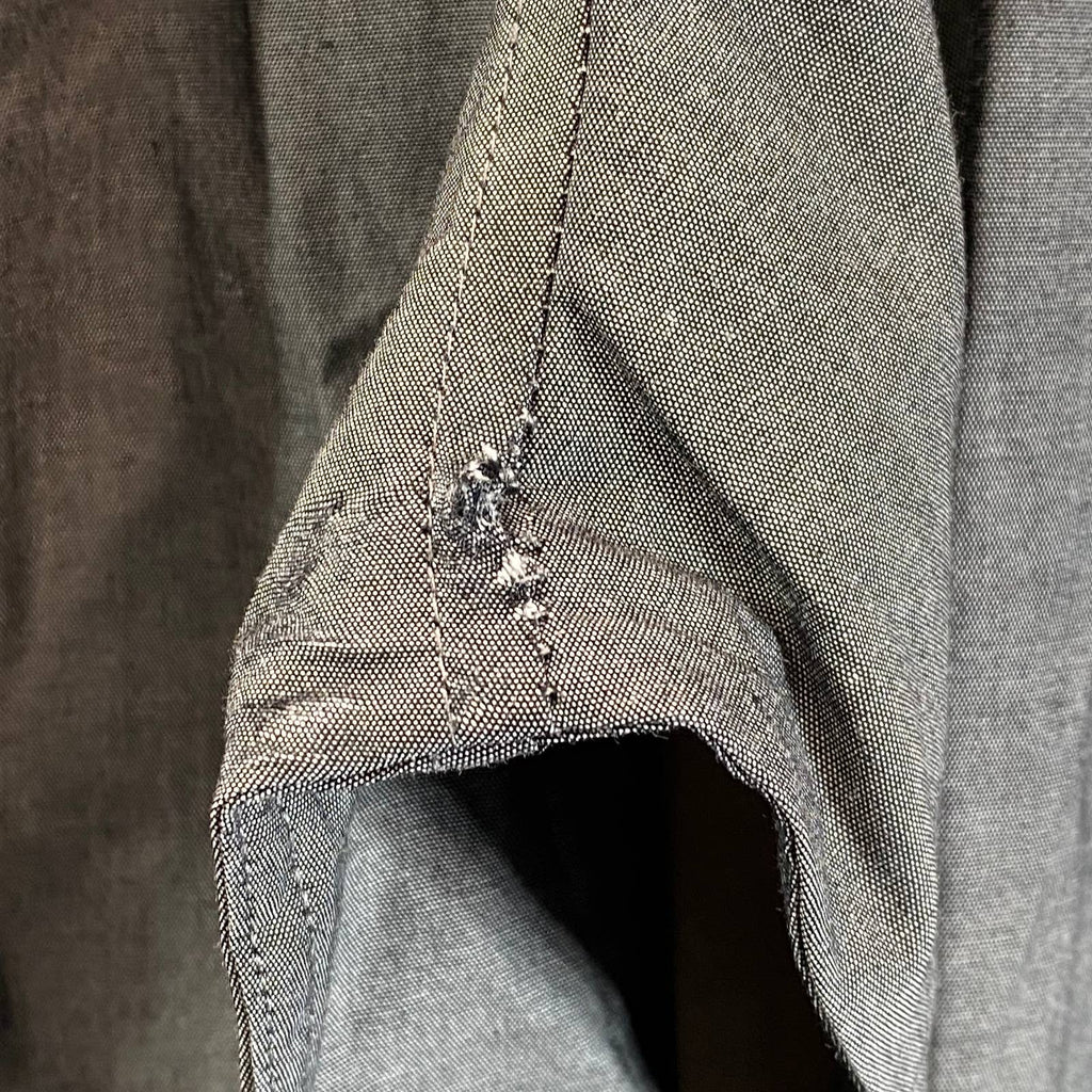 BAR III Men's Charcoal Chambray Slim-Fit Stretch Button-Up Long-Sleeve Shirt SZM