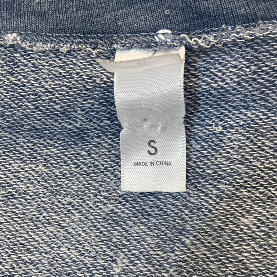 ALTERNATIVE Women's Bay Blue Pin Dot Surplice Short Sleeve Pull-On Jumpsuit SZ S