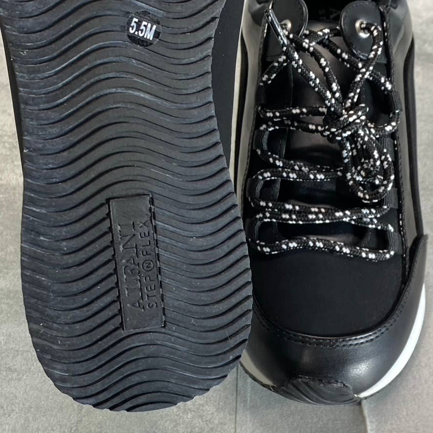 ALFANI Step N' Flex Women's Black Waldenn Lace-Up Wedge Platform Sneakers SZ 5.5