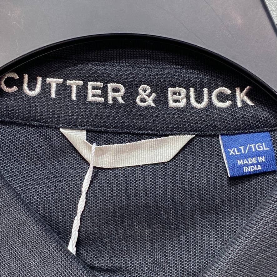 CUTTER & BUCK Big & Tall Black Breakthrough Polo Shirt SZ XL