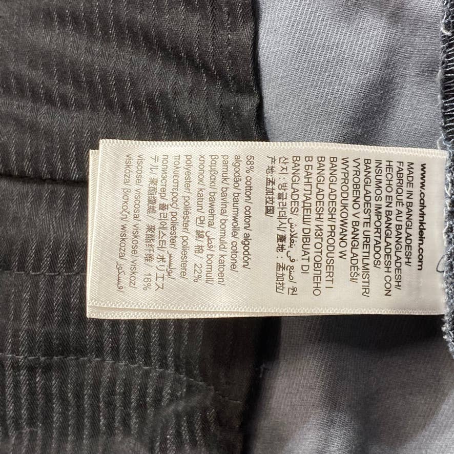 CALVIN KLEIN Dark Grey Slim-Fit Modern Chino Pants SZ 38X32
