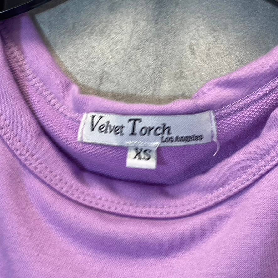 VELEVET TORCH Women's Lavender Bell Long Sleeve Crewneck Tunic SZ XS