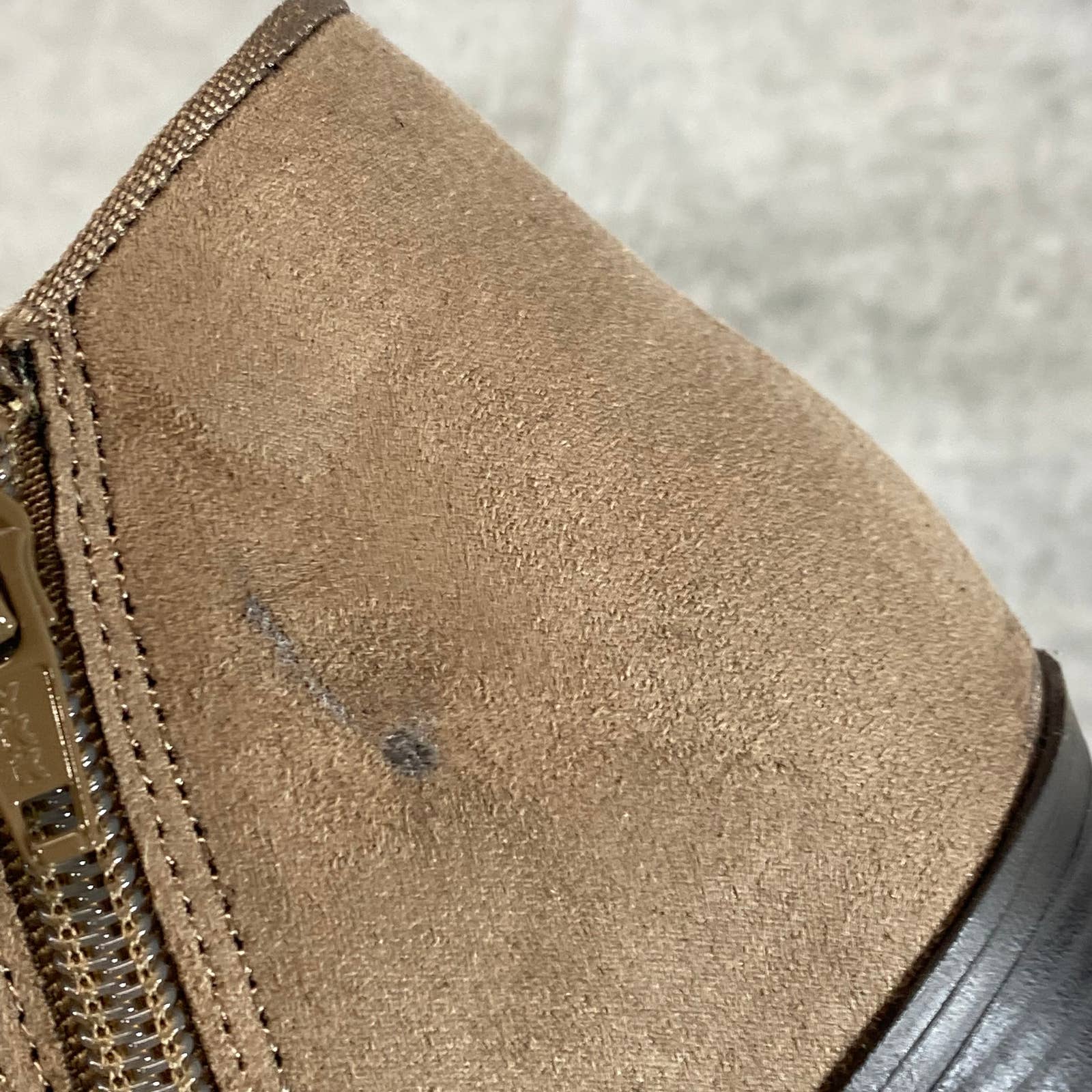 STYLE & CO Women's Taupe Micro Wileyy Almond-Toe Block Heel Ankle Booties SZ 9.5