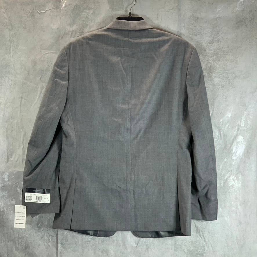 MARC NEW YORK Men's Charcoal/blue Plaid Modern-Fit Two-Button Suit Jacket SZ 38S