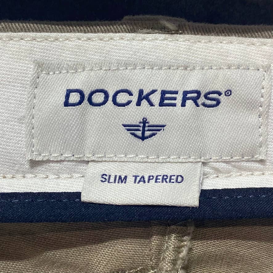 DOCKERS Brown Classic Fit Easy Stretch Khaki Pants SZ 42X30