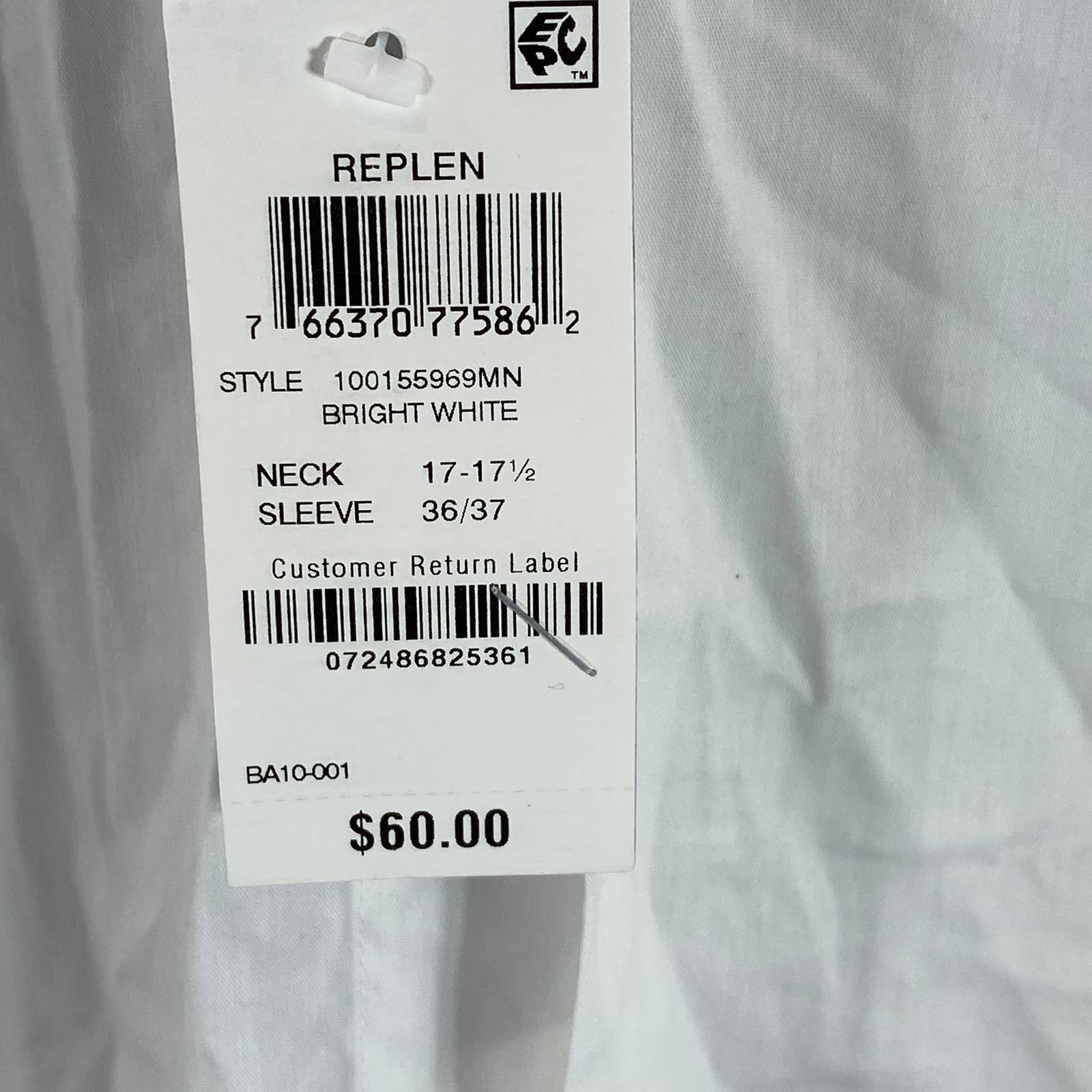 ALFANI Men's White Slim-Fit 2-Way Stretch Button-Up Long-Sleeve Dress Shirt SZXL