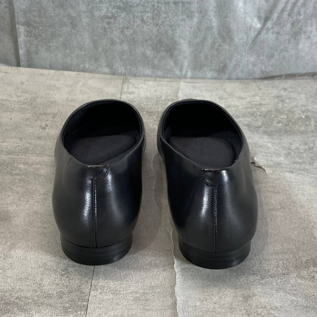 ROCKPORT Women's Black Leather Adelyn Total Motion Pointed-Toe Ballet Flat SZ5.5