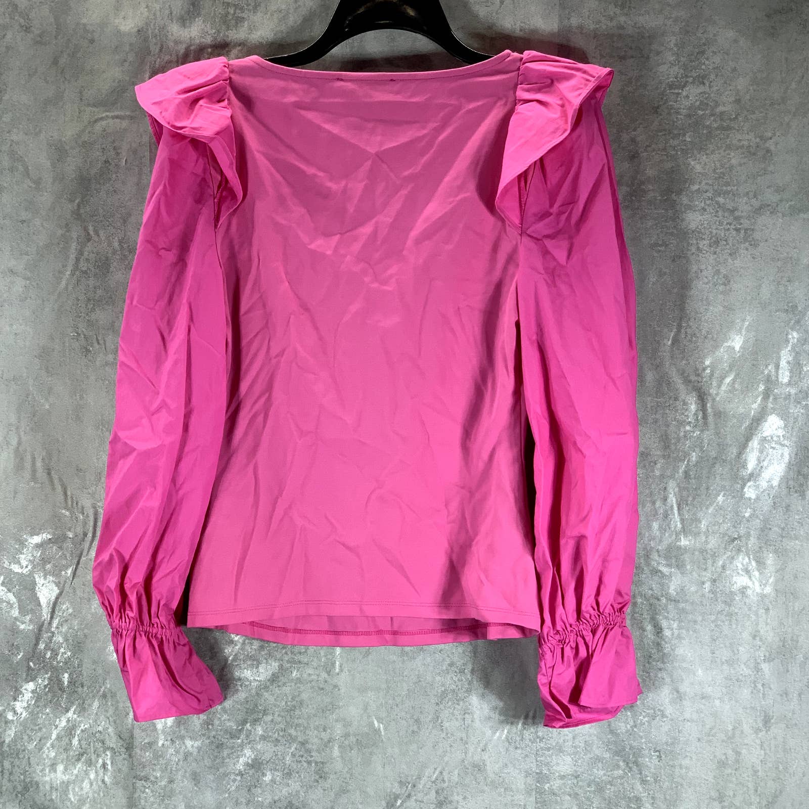 INC INTERNATIONAL CONCEPTS Women's Bright Peony Square-Neck Ruffled Top SZ M