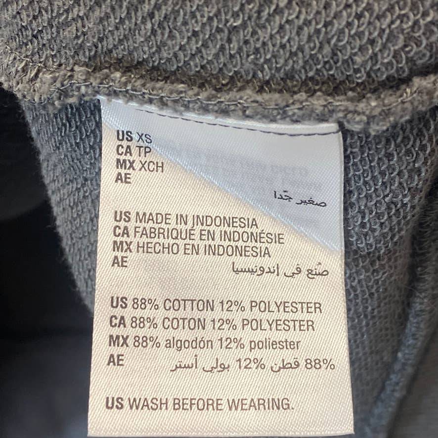 STYLE & CO Women's Washed Black Relaxed Crewneck Pullover Sweatshirt SZ XS