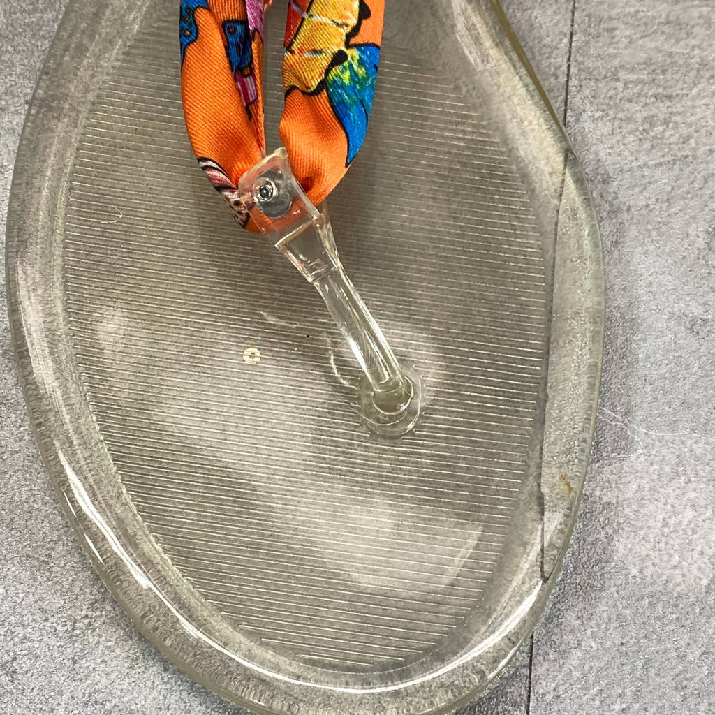 INC INTERNATIONAL CONCEPTS Women's Orange-Clear Seahorse Malana Scarf Sandal SZ9