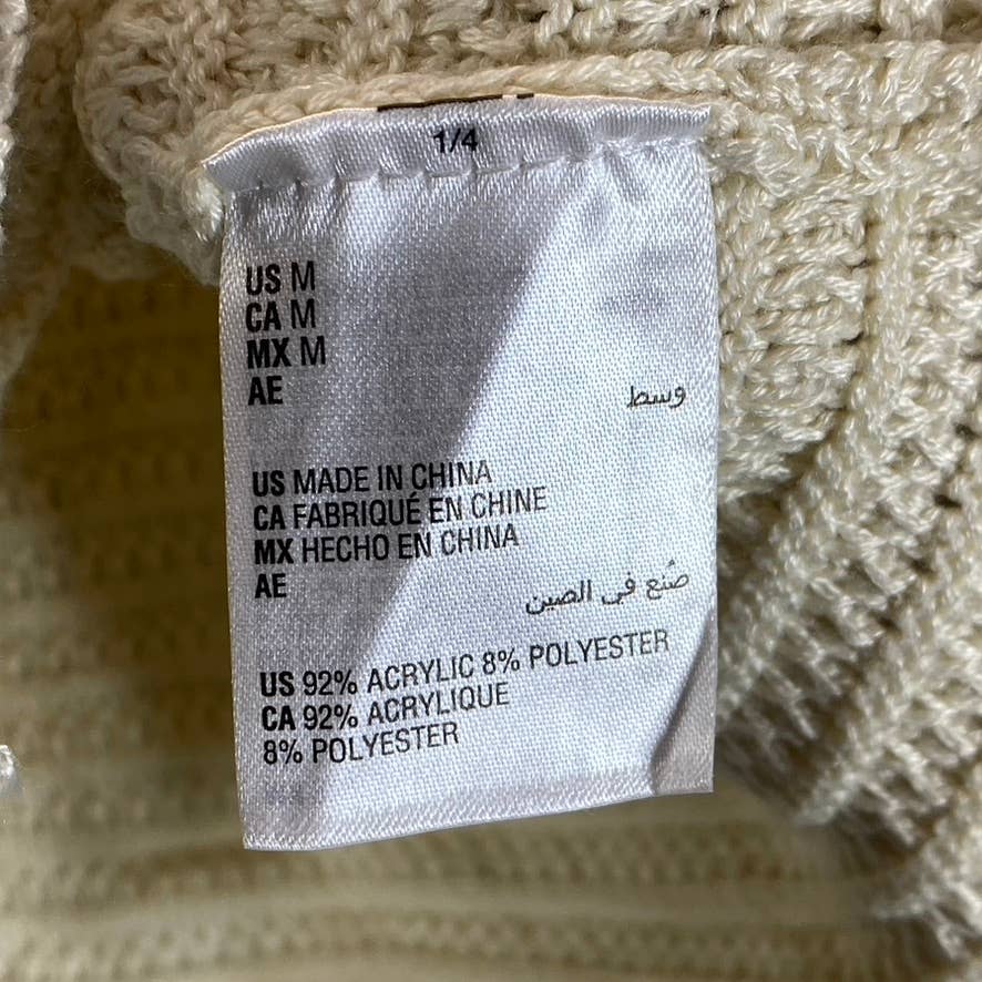 AND NOW THIS Women's Bone V-Neck Knit Dolman Long Sleeve Cardigan SZ M