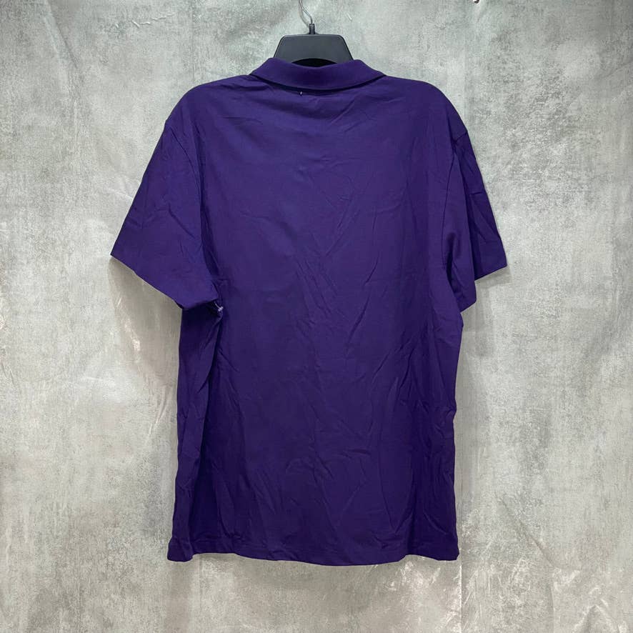 ALFANI Purple Zip Short Sleeve Polo Shirt SZ XL