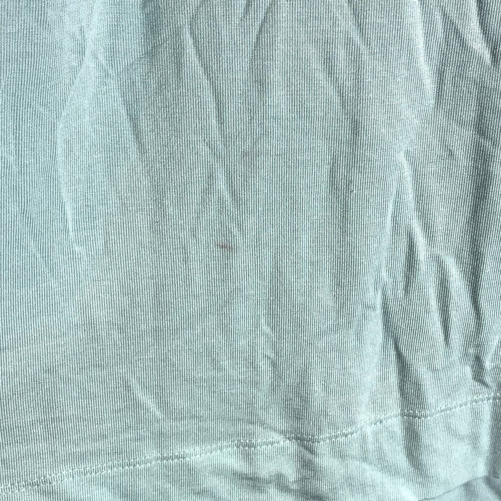 CALVIN KLEIN Women's Seaspray V-Neck Mixed-Texture Short Sleeve Top SZ XS