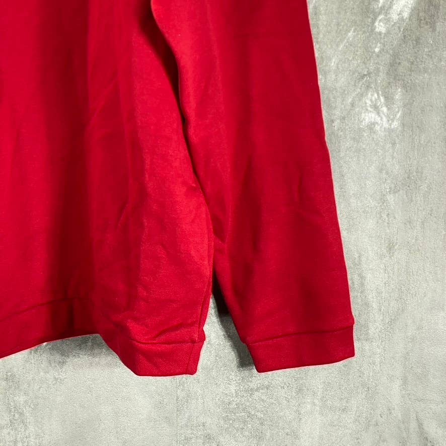 COLUMBIA Men's Mountain Red Hart Mountain Embroidered Half-Snap Sweatshirt SZ L
