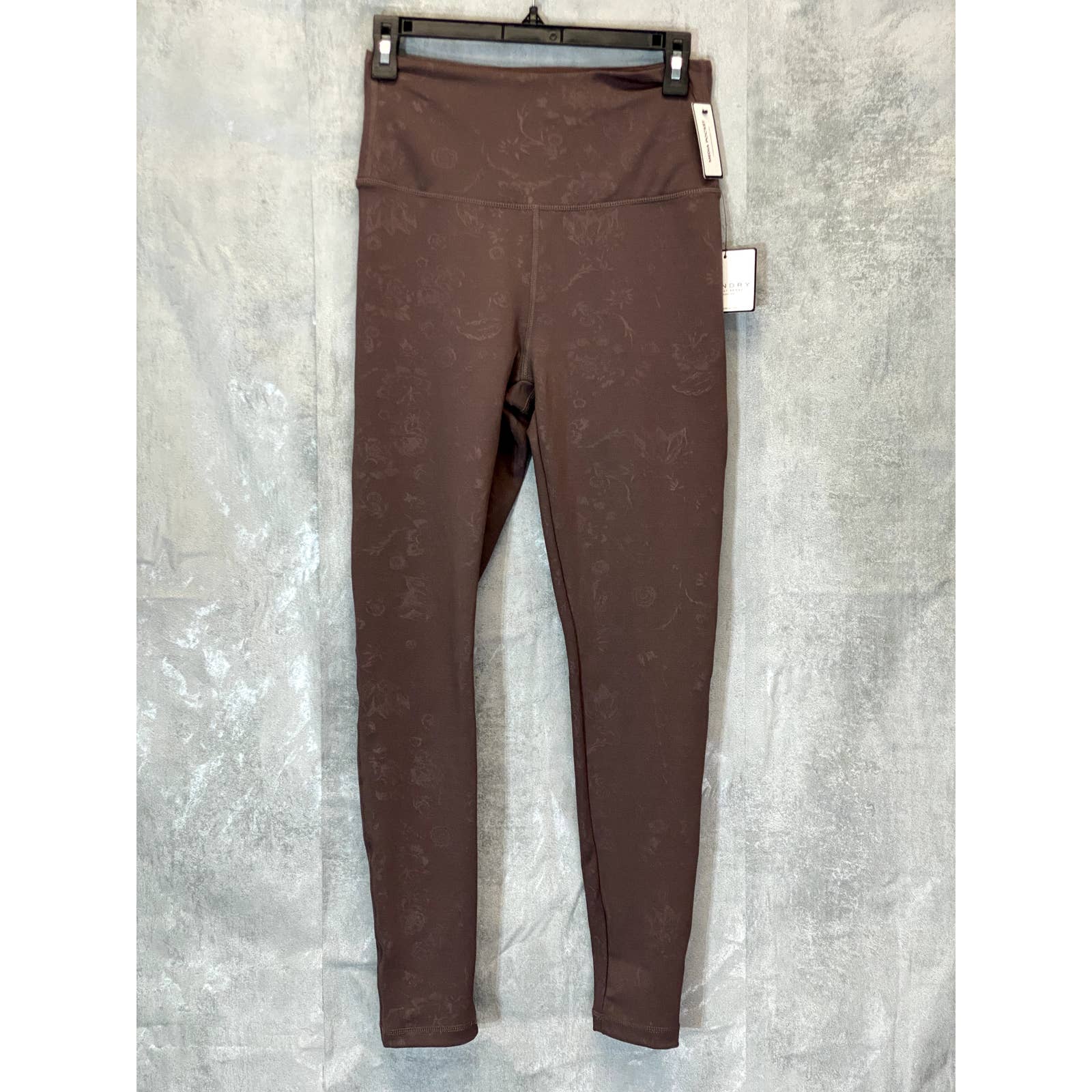 LAUNDRY By Shelli Segal Taupe Printed High-Waist Stretch Active Leggings SZ M