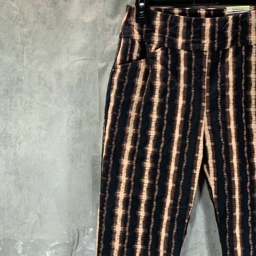 INC INTERNATIONAL CONCEPTS Women's Noir Stripe Printed Skinny Crop Pants SZ 4