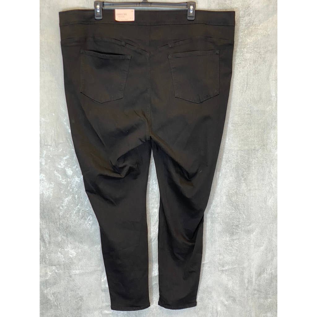 CURVES 360 BY NYDJ Women's Solid Black Sculpt Pull-On Denim Leggings SZ 28