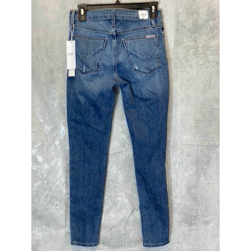 HUDSON Women's Petra Natalie Mid-Rise Super Skinny Crop Distressed Denim Jeans SZ 26